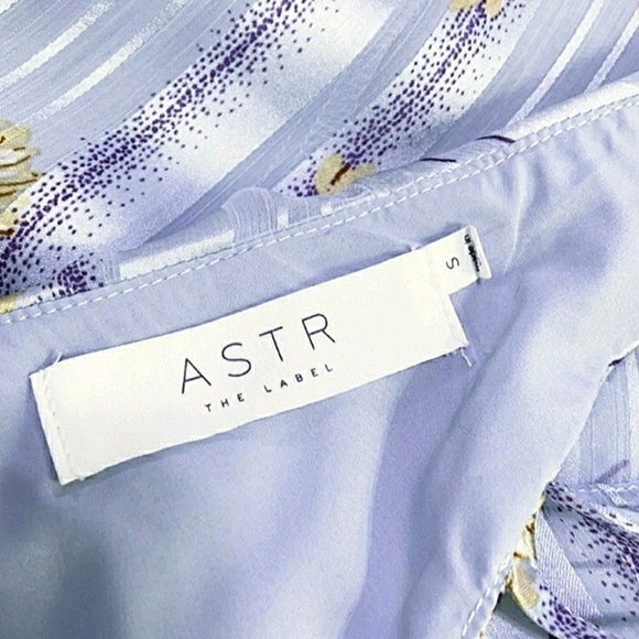 ASTR the Label Josie Blue Floral Ruffle Midi Dress - Picture 5 of 5